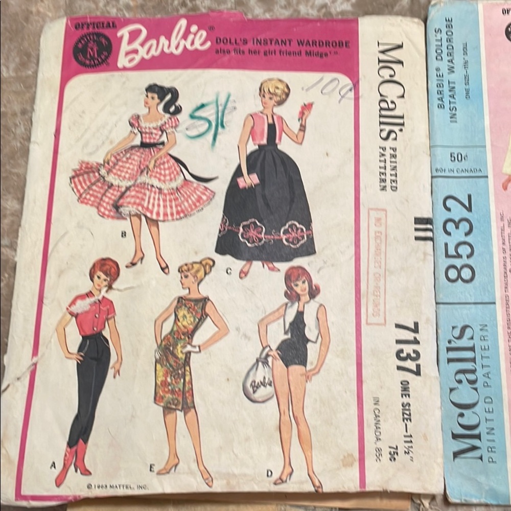 McCall’s Barbie Doll Clothes Patterns